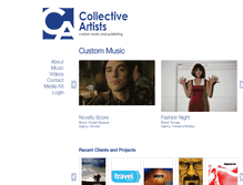 Tablet Screenshot of collectiveartistsmusic.com